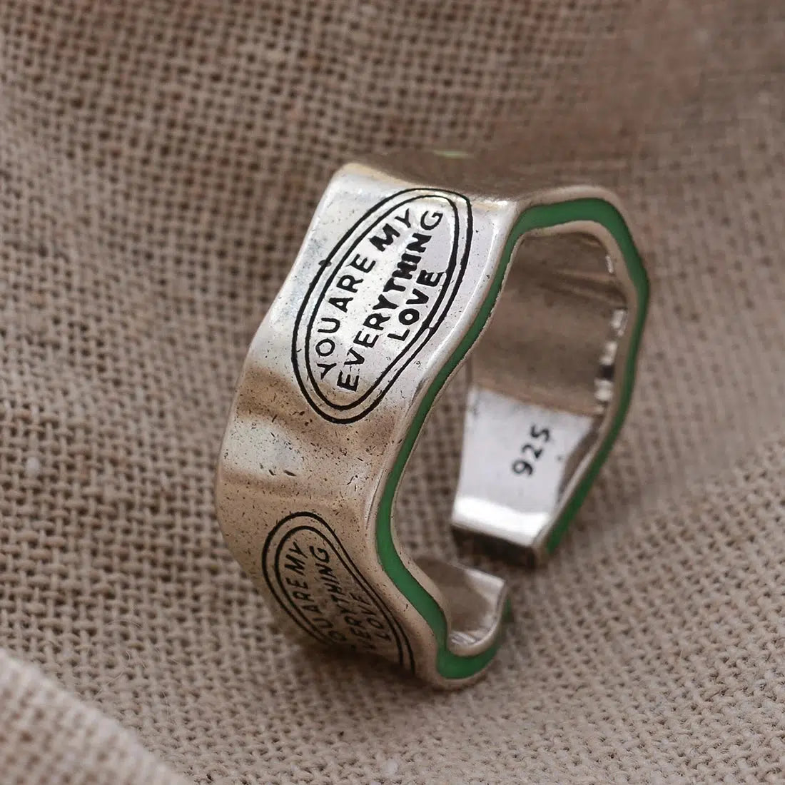 You Are My Everything Engraved Silver Ring